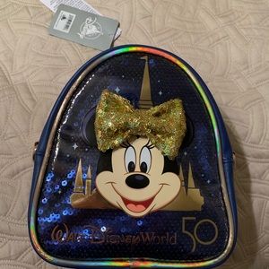 Walt Disney World 50th Anniversary Minnie Mouse Mini Backpack NWT